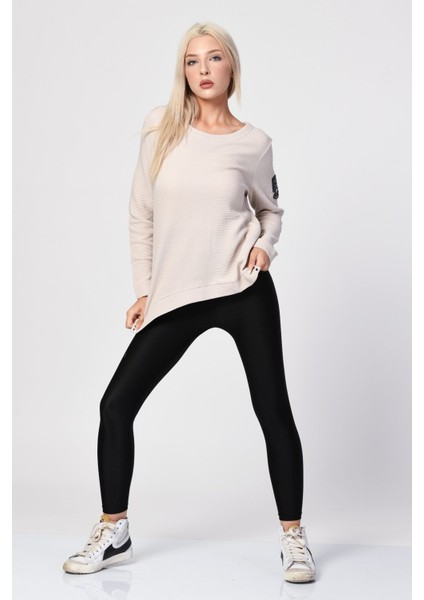 Bisiklet Yaka Bluz - Bej Bej - 36 fiyatları