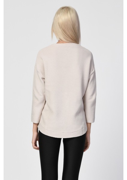 Düşük Omuzlu Oversize Bluz - Bej Bej - 34 fırsatları