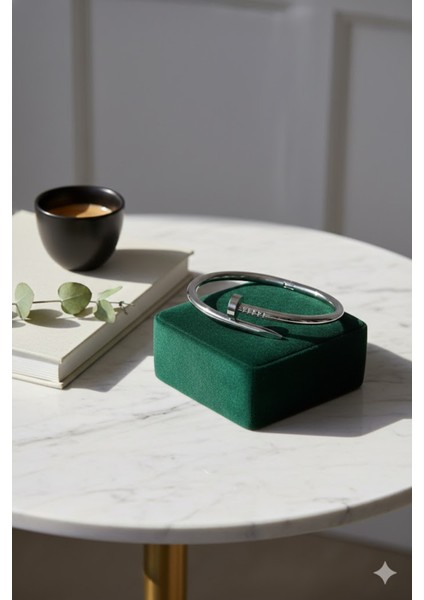 Çivi Silver Çelik Bileklik