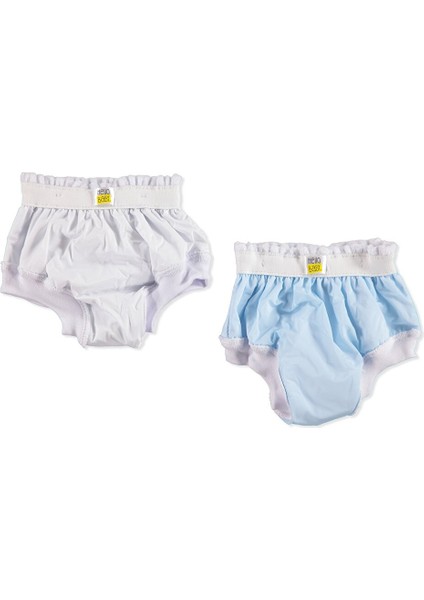 2'li Alıştırma Külodu Mavi Beyaz