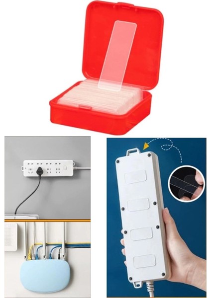 Çok Amaçlı Çift Taraflı Bant Eşya Sabitleme Bandı Kutulu Şeffaf Çift Taraflı Bant 60 Adet - CZ103