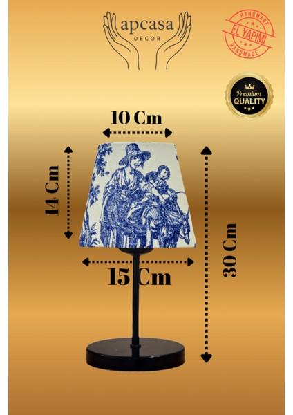 Vintage Mini Toile De Jouy Abajur Fransız Desen Siyah Metal Kablolu Ayak Mavi Başlık Masa Lambası fiyatları