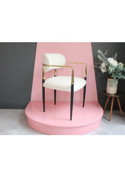 Metal Ayaklı Modern Yemek Sandalyesi