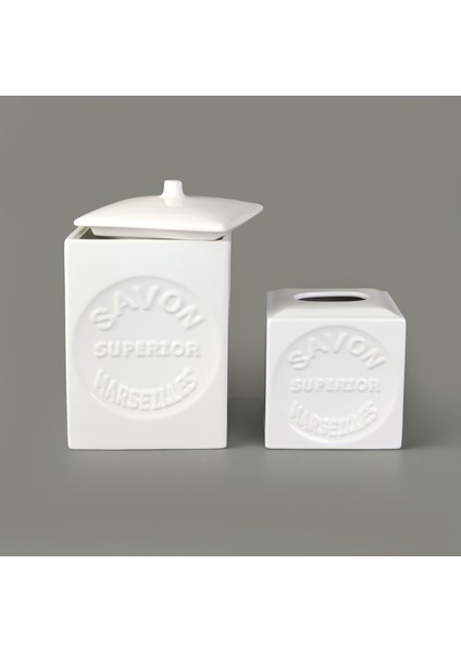 Smooth 6'lı Porselen Banyo Seti - Beyaz modelleri