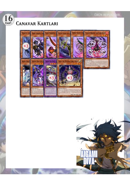 Yu-Gi-Oh!: The Dark Side Of Dimensions 2016 Ingilizce Aigami Diva Destesi 45 Kart Yugioh fiyatları