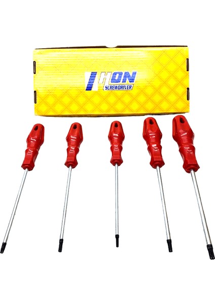 Ornavida 5 Parça Tork Torx Tornavida Seti