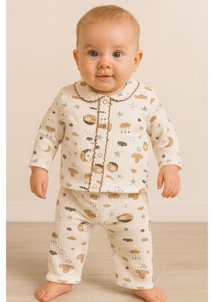 %100 Pamuklu Bebek Pijama Takımı – Kız/erkek Bebek Için Yumuşak, Nefes Alan Kumaş,(0-3 Ay)