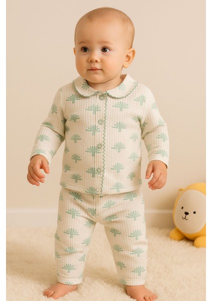 %100 Pamuklu Bebek Pijama Takımı – Kız/erkek Bebek Için Yumuşak, Nefes Alan Kumaş,(0-3 Ay)