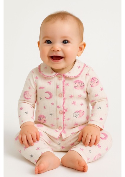 %100 Pamuklu Bebek Pijama Takımı – Kız/erkek Bebek Için Yumuşak, Nefes Alan Kumaş,(0-3 Ay)