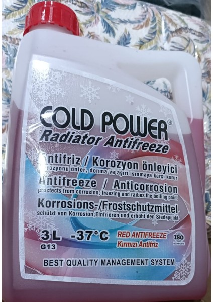 Coldpower 3 Litre Kırmızı Antifriz -37 Derece / Ta fiyatları