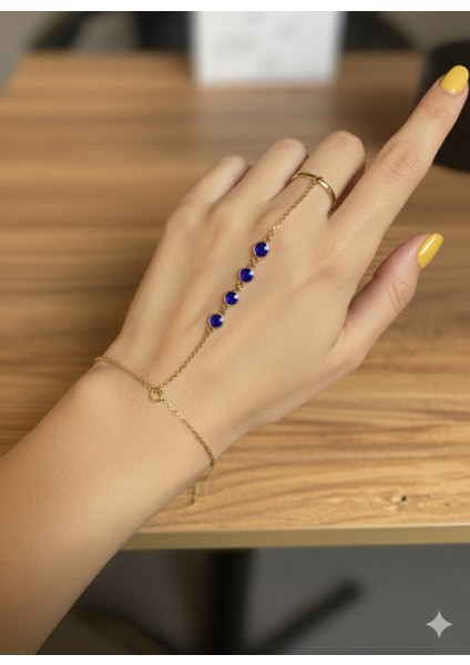 Kadın 4 Taşlı Mavi Şahmeran fiyatları