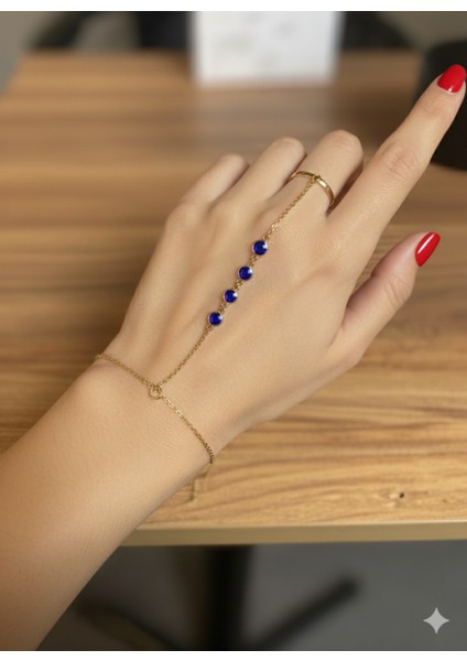 Kadın 4 Taşlı Mavi Şahmeran modelleri