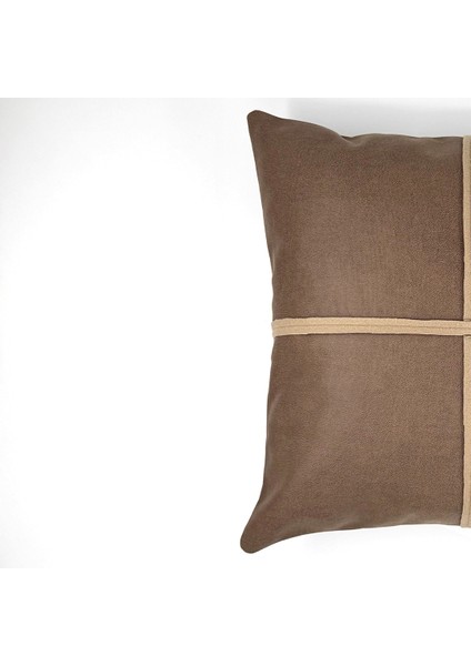 London - CrossLine Desenli Suni Nubuk Kırlent Kılıfı 45x45 / 50x50cm fiyatları