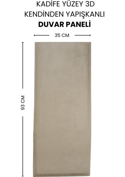 Kadife Kendinden Yapışkanlı Duvar Paneli 35X93 cm fiyatları