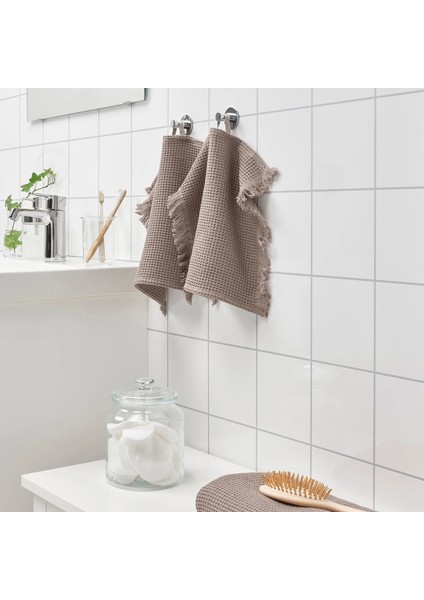Vallasan El Havlusu Açık Gri Kahverengi 30 x 30 cm modelleri