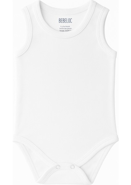 Bebek Çıtçıtlı Atlet Body Zıbın Beyaz Oeco-Tex sertifikalı kumaş %100 Pamuk