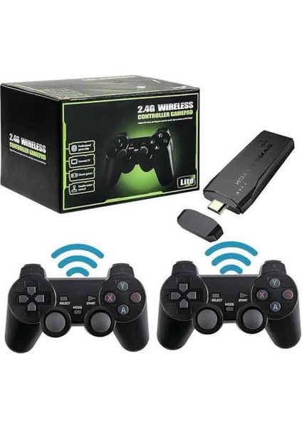 2 Kollu Kablosuz 2.4g Retro Oyunlar 4K Game Stick 3500 Oyun Atari modelleri