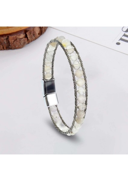 Çelik Halat ve Ay Taşı Doğaltaş Bileklik 33512B2DH12 fiyatları