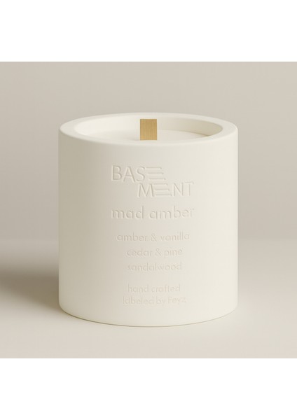 : Mad Amber : % 100 Soya Beton Mum (Amber, Vanilya, Sedir, Çam, Sandal Ağacı) fiyatları