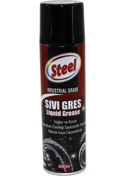 Steel ST-1304 Sıvı Gres Sprey 200ML Yağlar - Korur - Isıya Dayanıklı