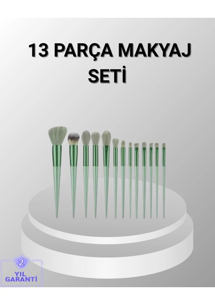 13 Parça Makyaj Fırça Seti – Ergonomik, Dökülme Yapmayan, Taşınabilir