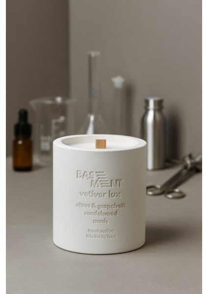 : Vetiver Lux : % 100 Soya Beton Mum (Narenciye, Greyfurt, Sandal Ağacı, Musk)