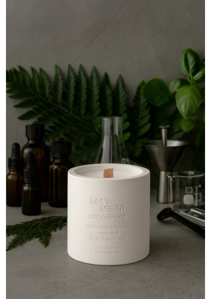 : Sandalwood : % 100 Soya Beton Mum (Sandal, Sedir, Sekoya, Reyhan, Paçuli)