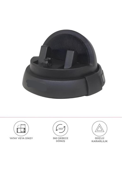 059 360 Derece Dönebilen Numaratörlü Güçlü Araç Içi Telefon Tutucu