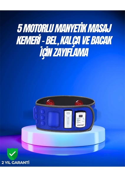 Bel, Kalça, Bacak ve Karın Bölgesi Için 5 Motorlu Titreşimli Masaj Cihazı