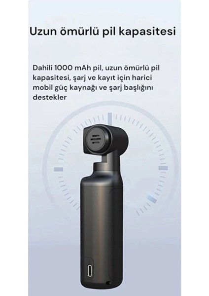 4K Ultra Hd 270° Döndürülebilir Su Geçirmez Kablosuz Vlog Spor ve Aksiyon Kamerası - Lisinya
