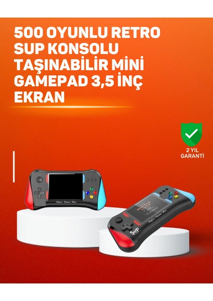 500 Oyunlu El Tipi Taşınabilir Oyun Konsolu – Şarjlı ve Tv Bağlantılı Model