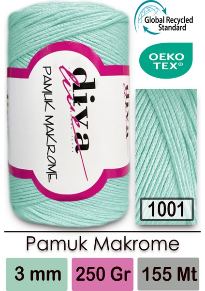 Diva Pamuk Makrome 1001 Soft Mint