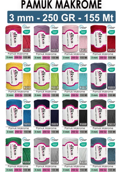 Diva Pamuk Makrome 1001 Soft Mint fiyatları