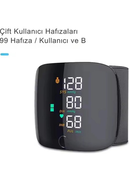 Akıllı Dijital Sesli Türkçe Konuşan Koldan Tam Otomatik Hassas Tansiyon Nabız Ölçme Aleti LCD Ekran fiyatları