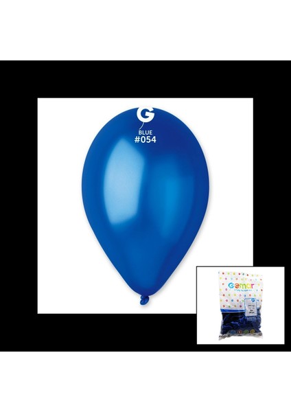 GM-110-36-54 Metalik - Mavi Balon 11&amp;apos;&amp;apos; - 28CM - 100 Parça
