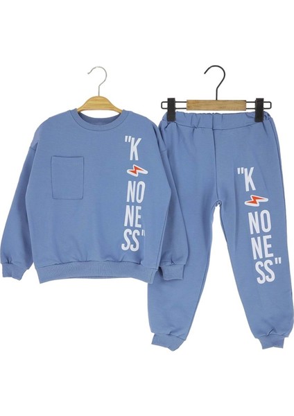 Şimşekli Iki Iplik Alt Üst Takım - KRMS742-SAKS-5 Yaş Saks