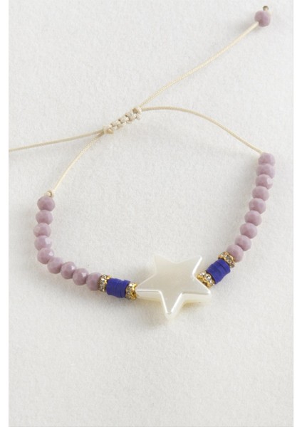 Yıldız Inci Kristal Makrome Ip Bileklik fiyatları