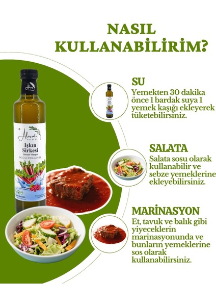 Işkın Sirkesi Yüksek Polifenol ve Antioksidan Doğal Fermantasyon - Ravent Vinegar 500 ml modelleri