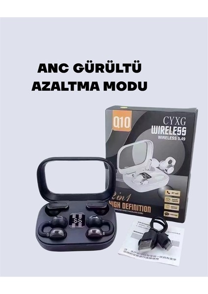 Q10 Bluetooth 5.4 Kablosuz Kulaklık – Dokunmatik, Uzun Pil Ömrü, Type-C Şarj modelleri