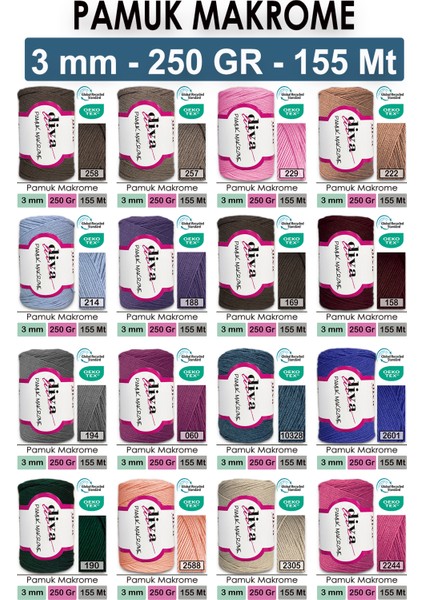 Diva Pamuk Makrome 1964 Tarçın fırsatları