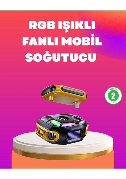 Type-C Girişli Aı Modlu Yüksek Performanslı Telefon Soğutucu