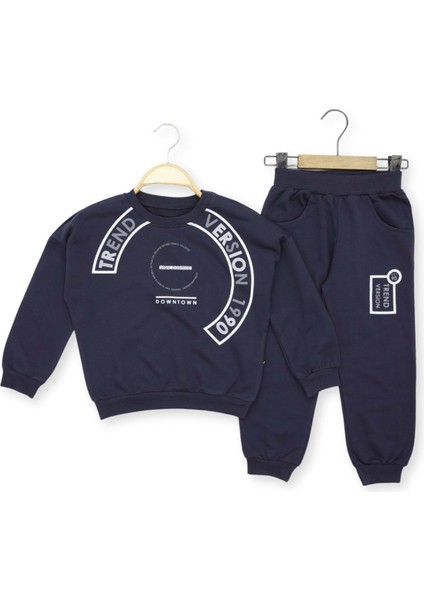 Downtown Baskılı Iki Iplik Aly Üst Takım - TPY1153-LACIVERT-2 Yaş Lacivert