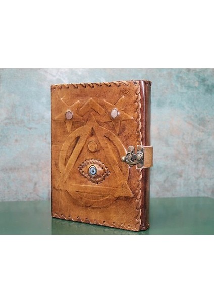 Taşlı Deri Defter Model 4