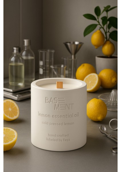 : Lemon Essential Oil : % 100 Soya Beton Mum (Limon)