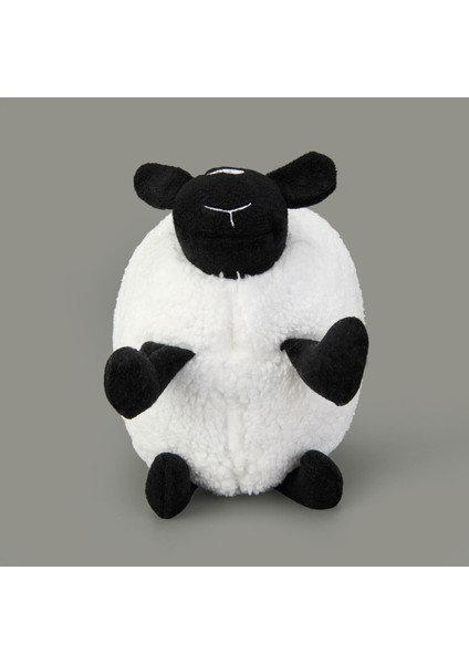 Soft Kara Kuzu Figürlü Yastık - Beyaz - 25X17 cm modelleri
