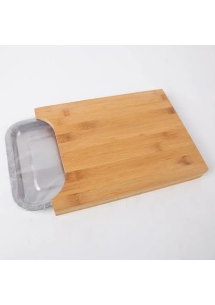 Pratik Tepsili Ahşap Kesme Tahtası fırsatları