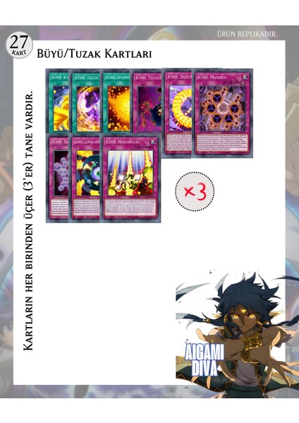 Yu-Gi-Oh!: The Dark Side Of Dimensions 2016 Türkçe Aigami Diva Destesi 45 kart yugioh modelleri