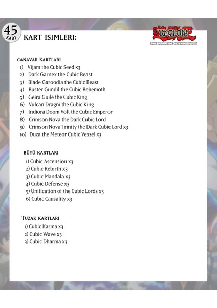 Yu-Gi-Oh!: The Dark Side Of Dimensions 2016 Türkçe Aigami Diva Destesi 45 kart yugioh fırsatları