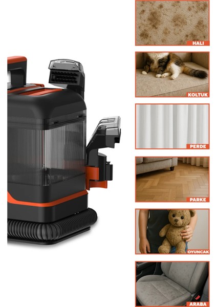 450WATT 11000 Pa Emiş Gücüyle Hcc-04 Koltuk ve Halı Yıkama Makinesi indirimleri