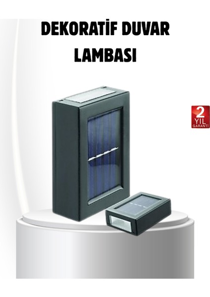 Solar Güçlü 6 LED Dış Mekan Lambası – Otomatik Aç/kapa Işık Sensörlü Aydınlatma